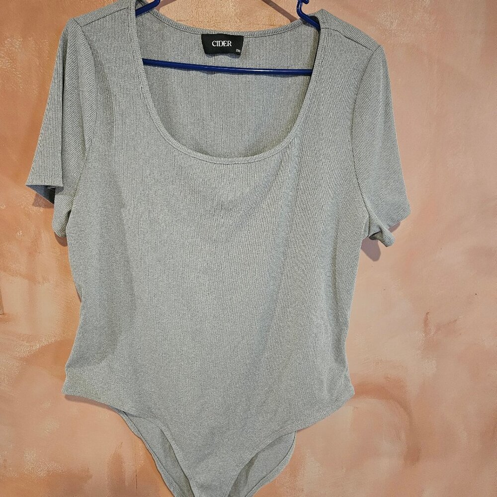 cider gray bodysuit short sleeve basic, 2XL